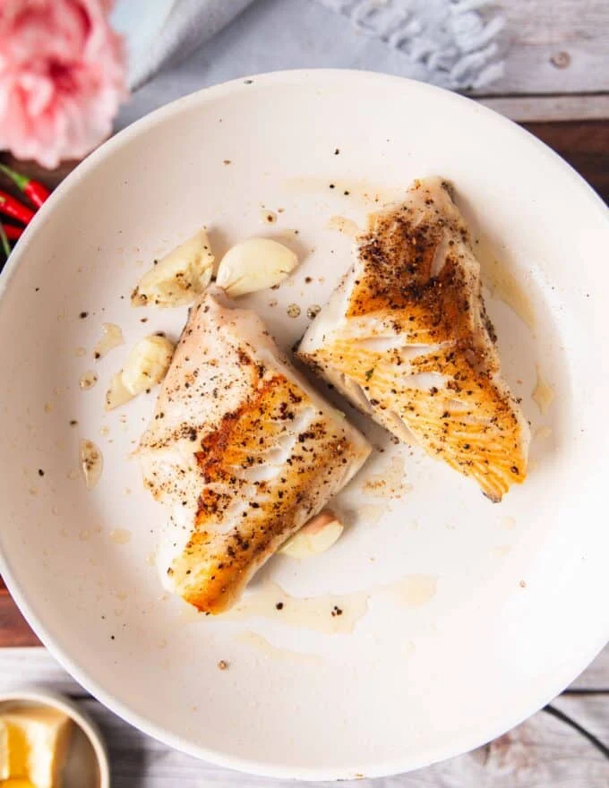 golden brown garlic on both sides for maximum flavor to the sauce