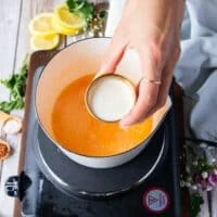 optionally adding the cream to beurre blanc