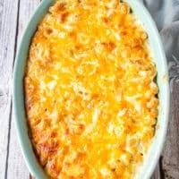 baked mac and cheese recipe out of the oven