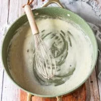 Toasty flour in butter base for bechamel