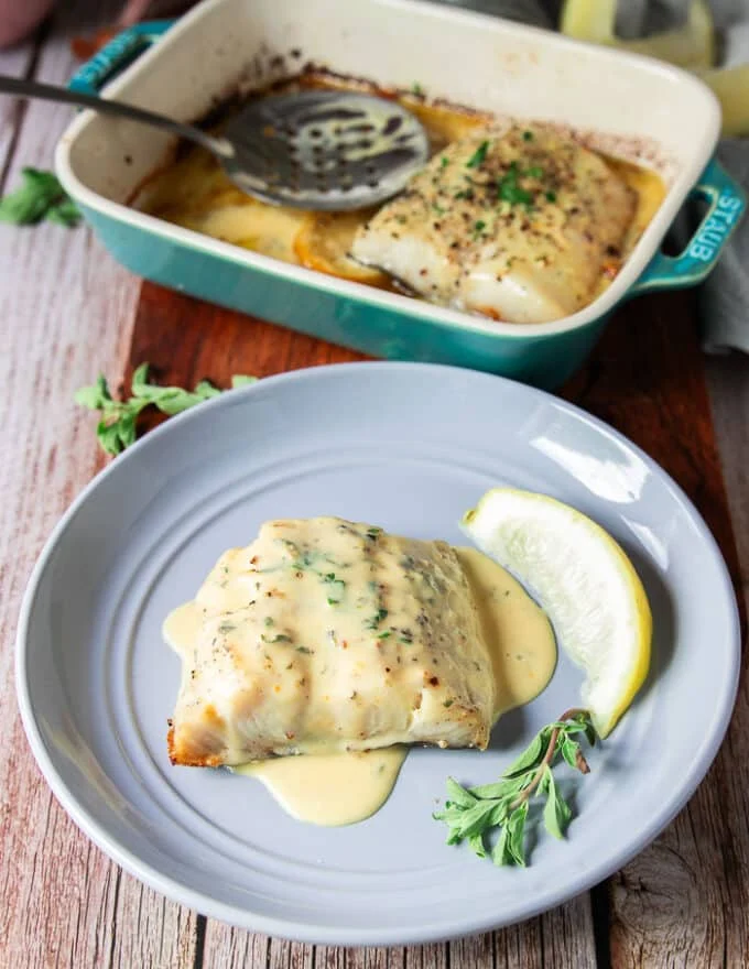 perfect succulent baked chilean sea bass with beurre blanc