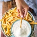 fried dipped in truffle aioli