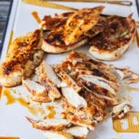 thinly sliced chicken ready to make chicken sliders now