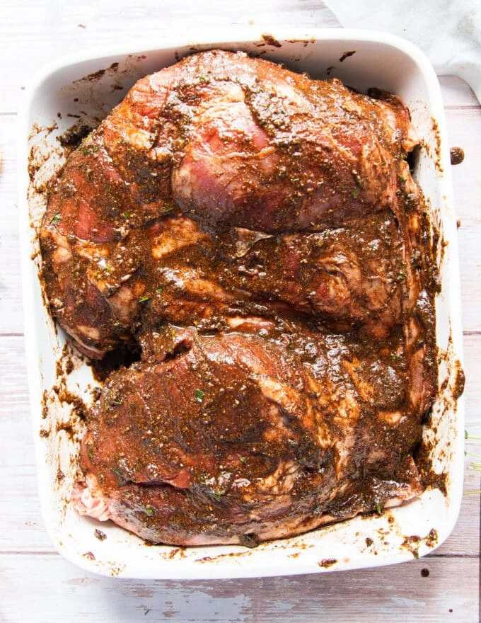 lamb marinating
