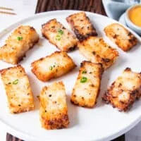 crispy rice prepared and ready on a large plate