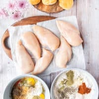 Ingredients to make chicken biscuit from scratch