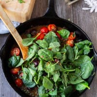 Spinach is added last